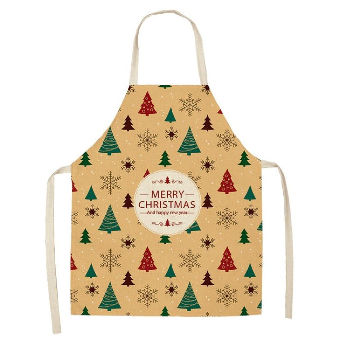 Christmas Printed Women Kitchen Aprons