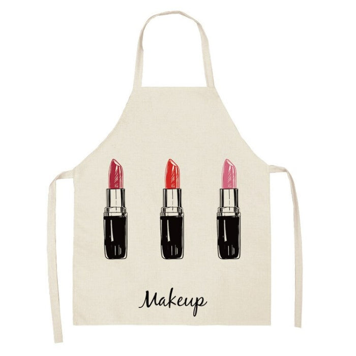 Lipstick Nail Polish Printed Apron