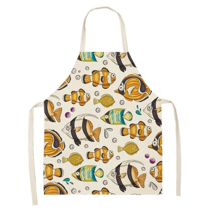 Marine Life Creative Print Apron