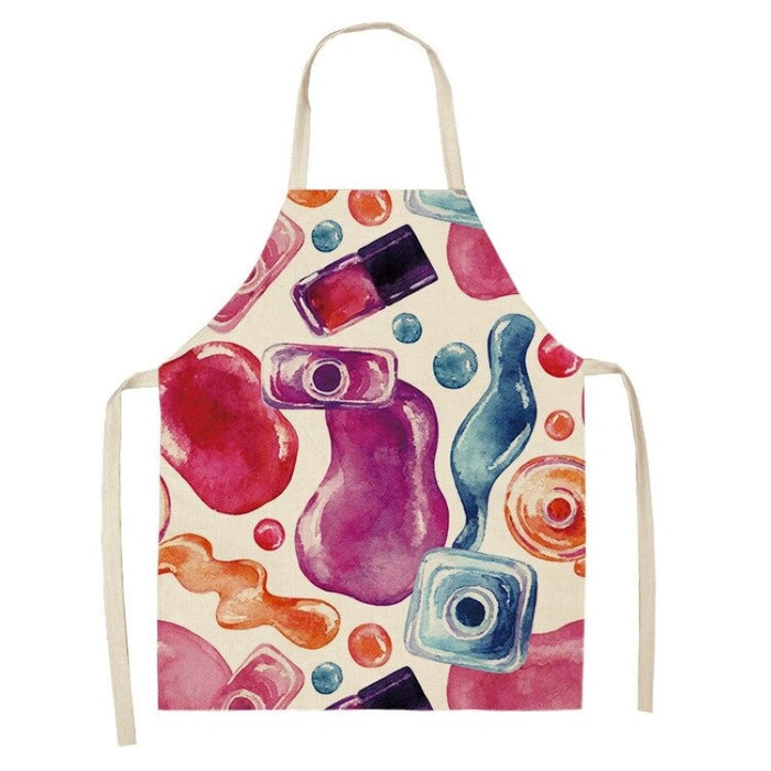 Perfume Lipstick Print Apron