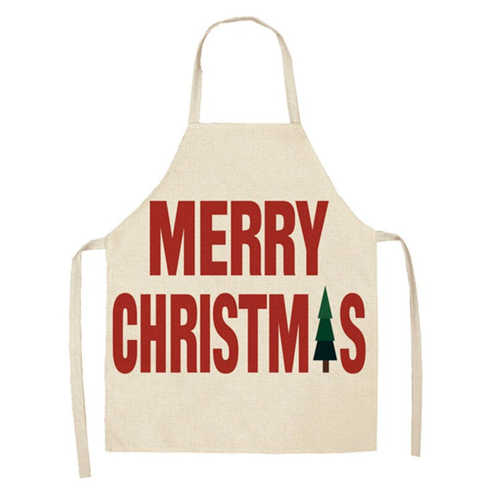 Merry Christmas Patterned Kitchen Apron