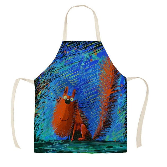 Printed Cartoon Cats Aprons