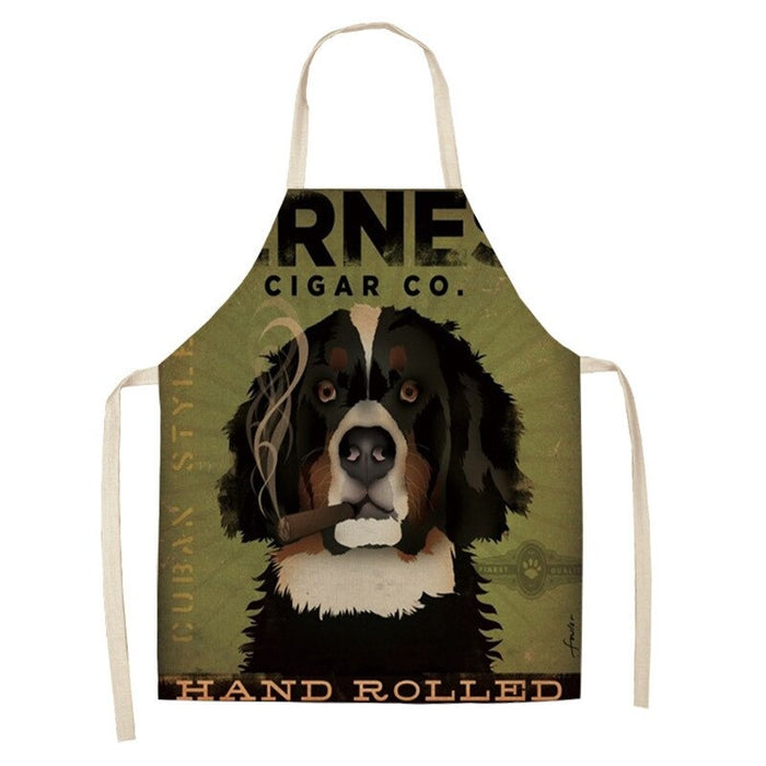 Cartoon Dog Pattern Kitchen Apron