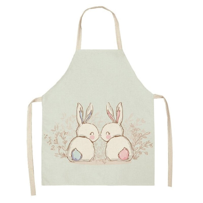 Little White Rabbit Pattern Apron