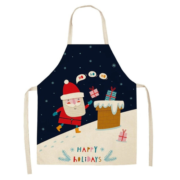 Christmas Printed Women Kitchen Aprons