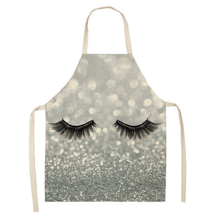 Eyelashes Print Kitchen Apron