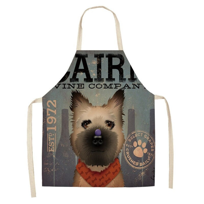 Cartoon Dog Pattern Kitchen Apron