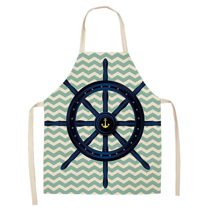 Marine Graphic Sleeveless Print Aprons