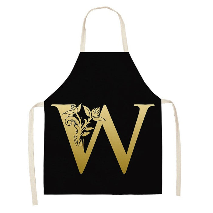 Letter Pattern Print Kitchen Apron