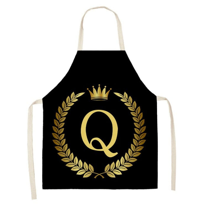 Golden Crown Letters Apron