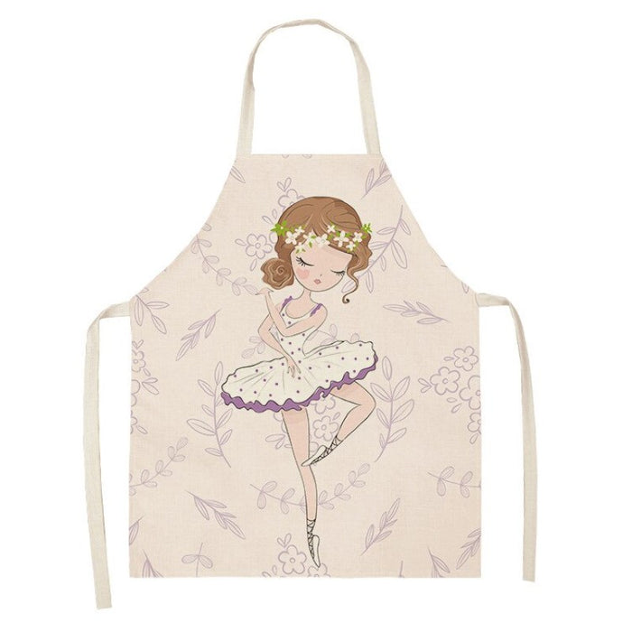 Pink Girl Printed Sleeveless Apron