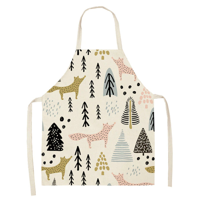 Household Cleaning Sleeveless Print Apron