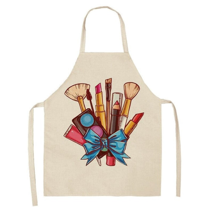 Perfume Lipstick Print Apron