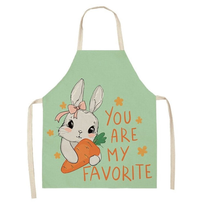 Little White Rabbit Pattern Apron