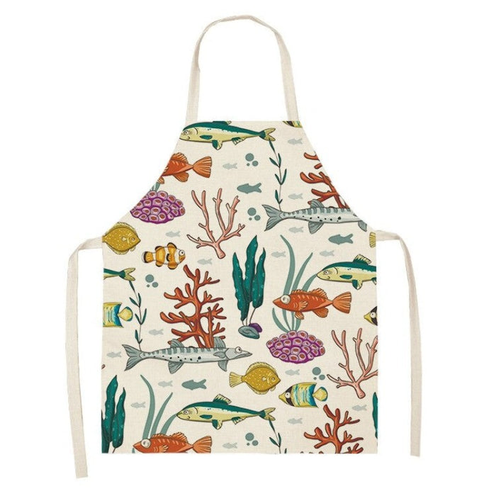 Marine Life Creative Print Apron