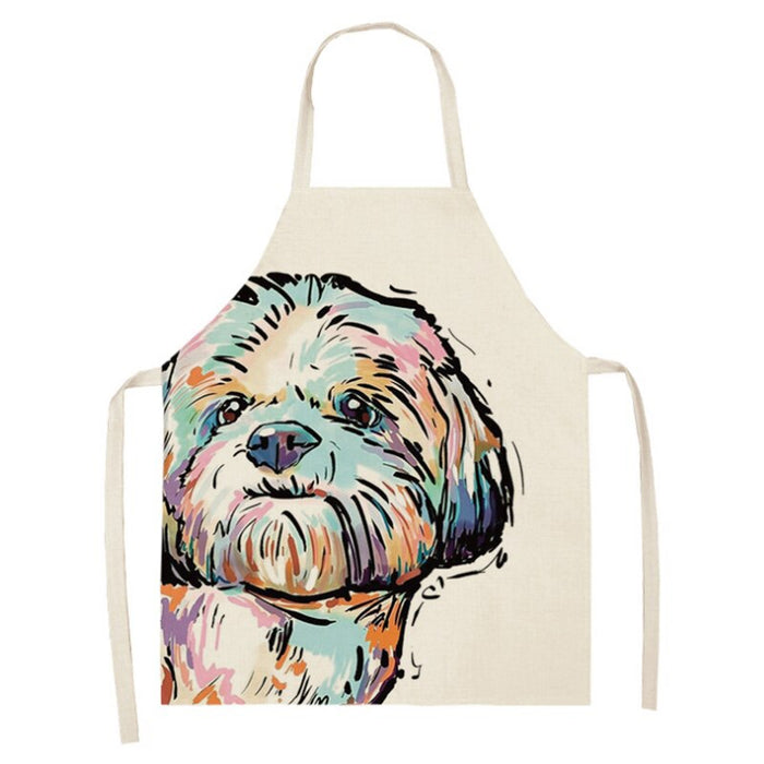 Dog Series Printed Home Kitchen Apron