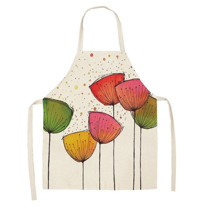 Flower Print Kitchen Sleeveless  Aprons