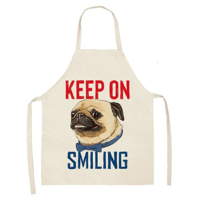 Pug Graphic Print Apron