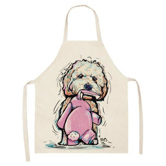 Dog Series Printed Home Kitchen Apron