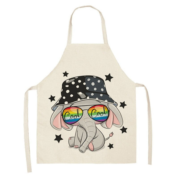 Baby Elephant Pattern Sleeveless Apron