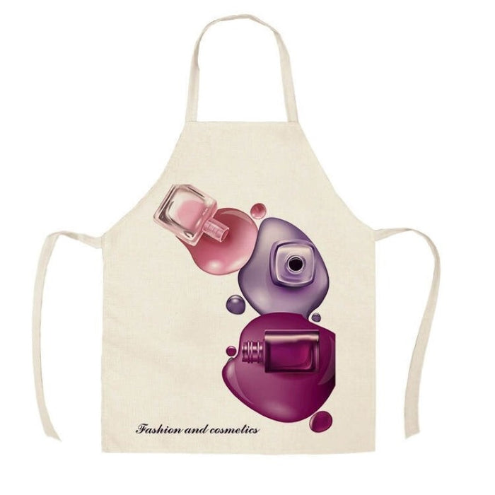 Colorful Nail Polish Print Sleeveless Apron