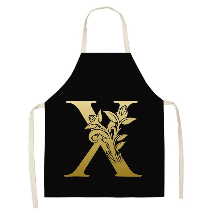 Letter Pattern Print Kitchen Apron