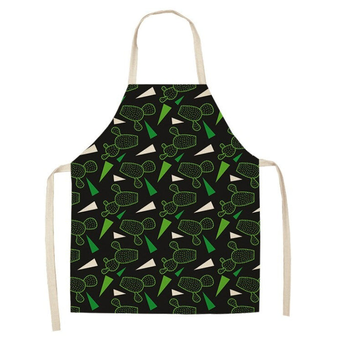 Floral Cactus Print Sleeveless Apron