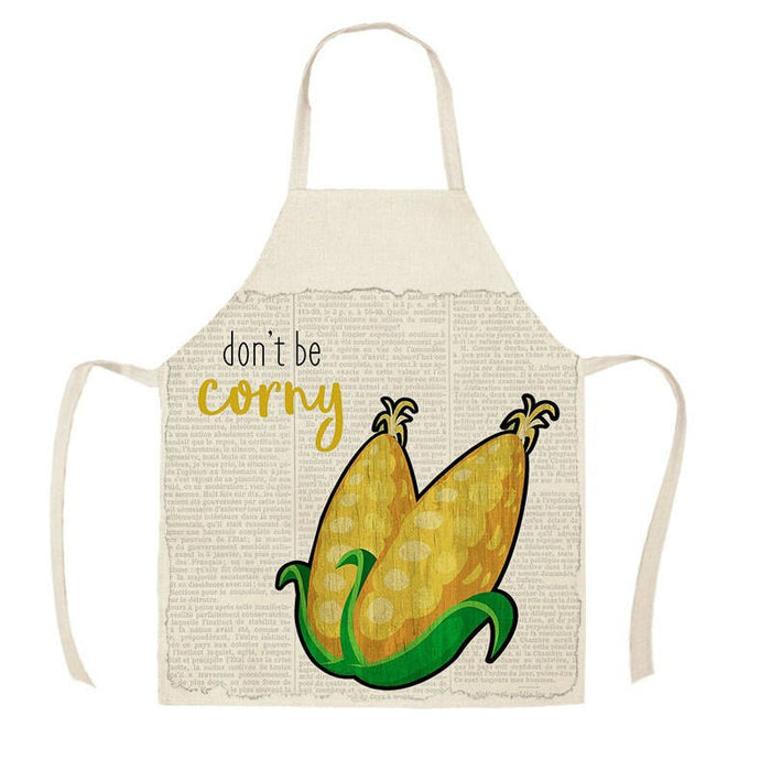 Fruits And Veggies Print Apron