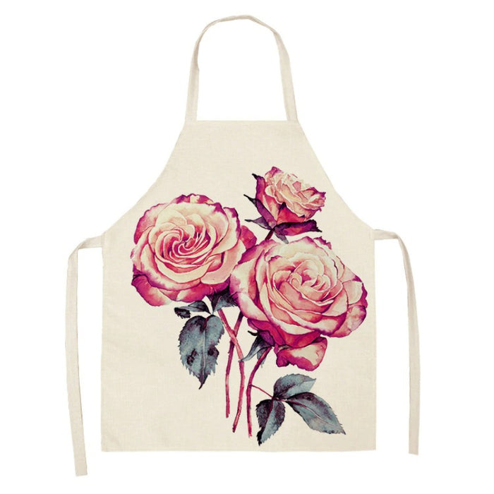 Floral Printed Flowers Sleeveless Aprons