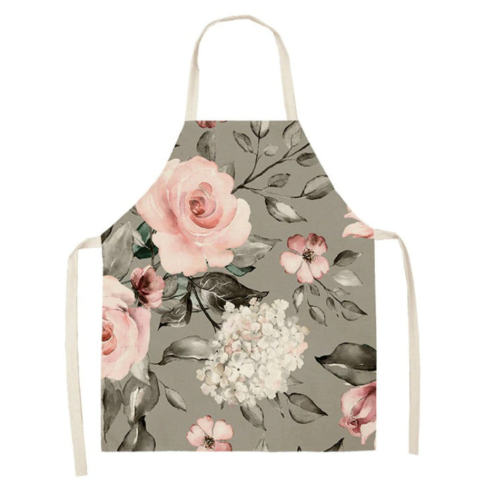 Floral Printed Flowers Sleeveless Aprons