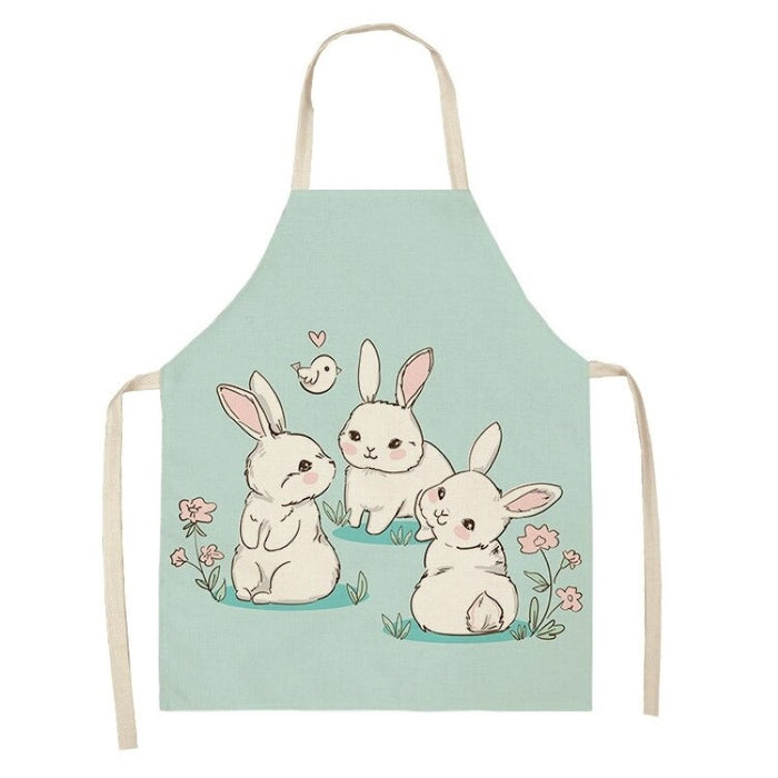 Little White Rabbit Pattern Apron