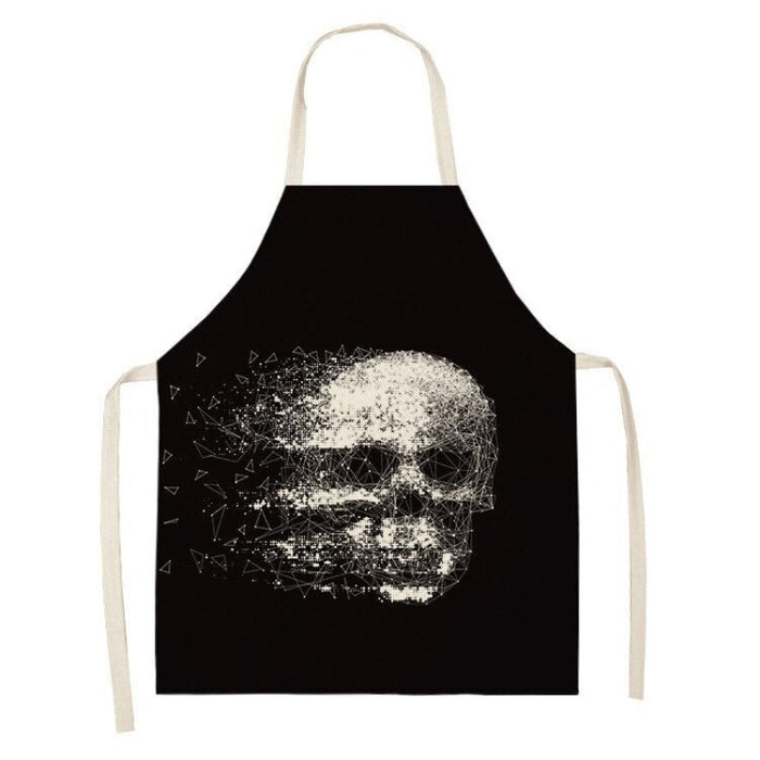 Funny Black And White Skull Series Apron