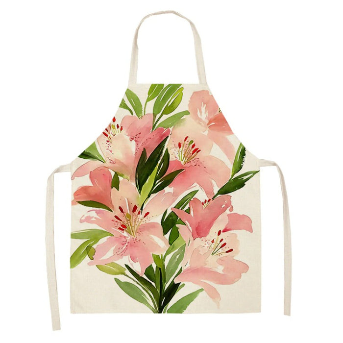 Floral Printed Flowers Sleeveless Aprons