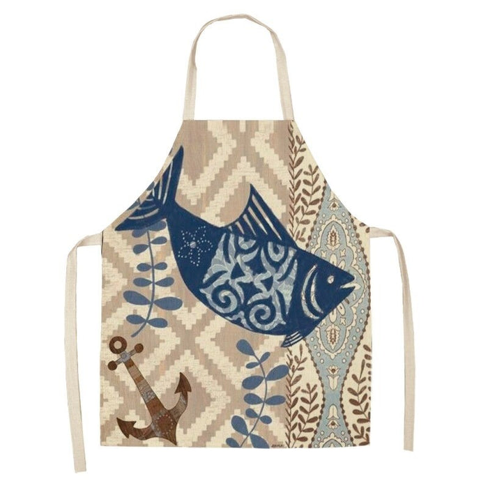 Turtle Fish Printed Kitchen Apron