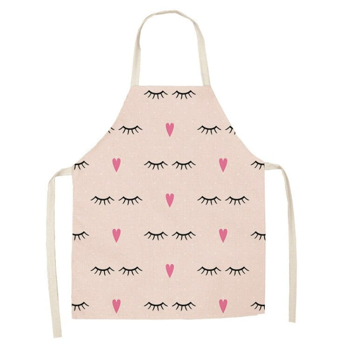 Sleeveless Lashes Linen Patterned Aprons