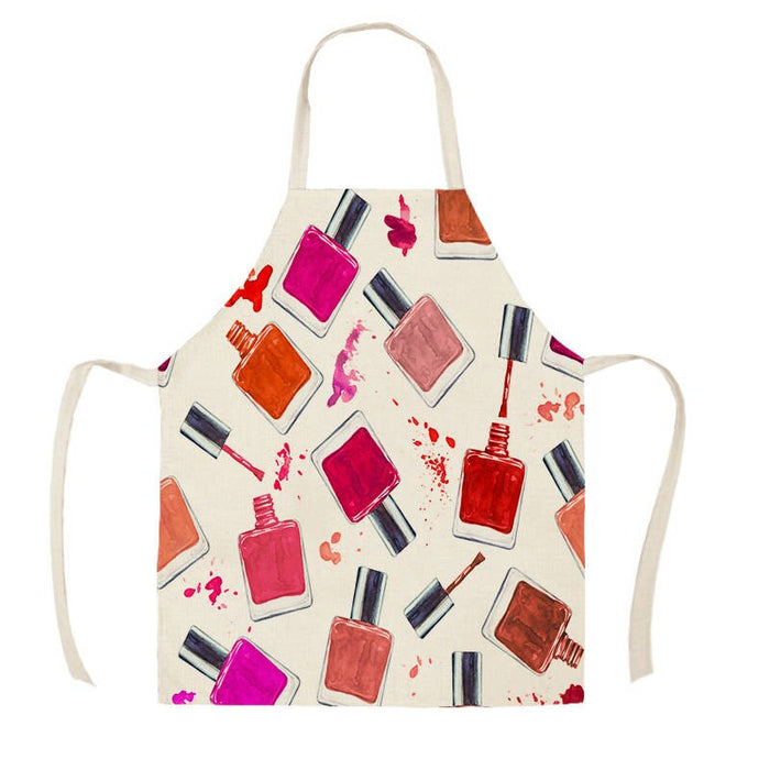 Color Nail Polish Printed Apron