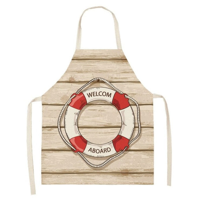 Marine Graphic Sleeveless Print Aprons