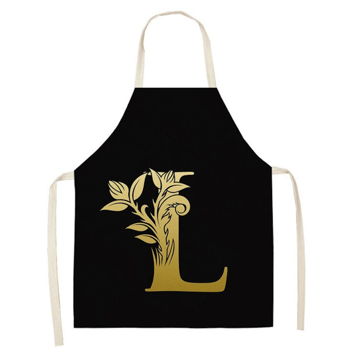 Letter Pattern Print Kitchen Apron