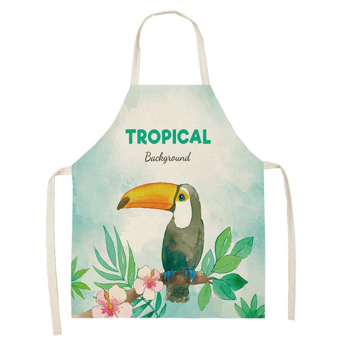 Bird Pattern Art Print Kitchen Apron