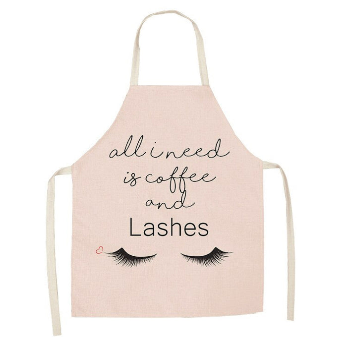 Cartoon Eyelashes Pattern Kitchen Apron