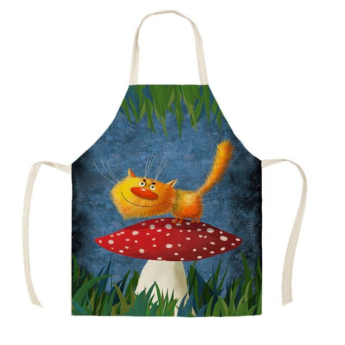 Printed Cartoon Cats Aprons