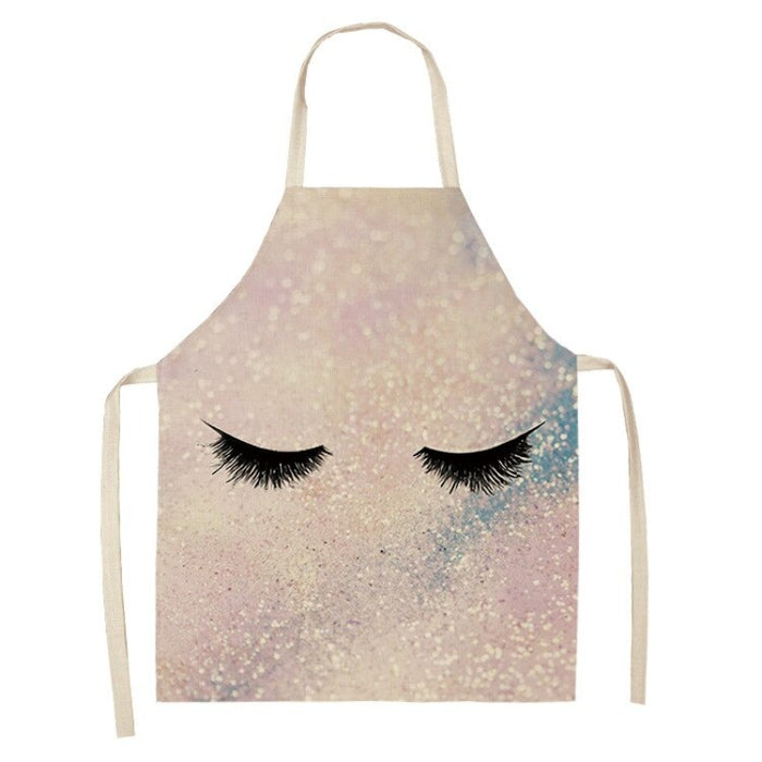 Sleeveless Lashes Linen Patterned Aprons