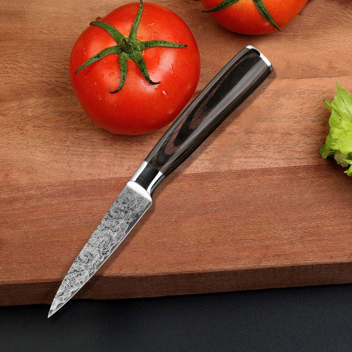 3.5 inch Paring Laser Damascus Steel Pattern Knife