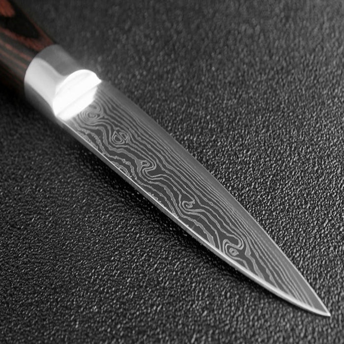 3.5" Damascus Steel Pattern Stainless Steel Paring Knife