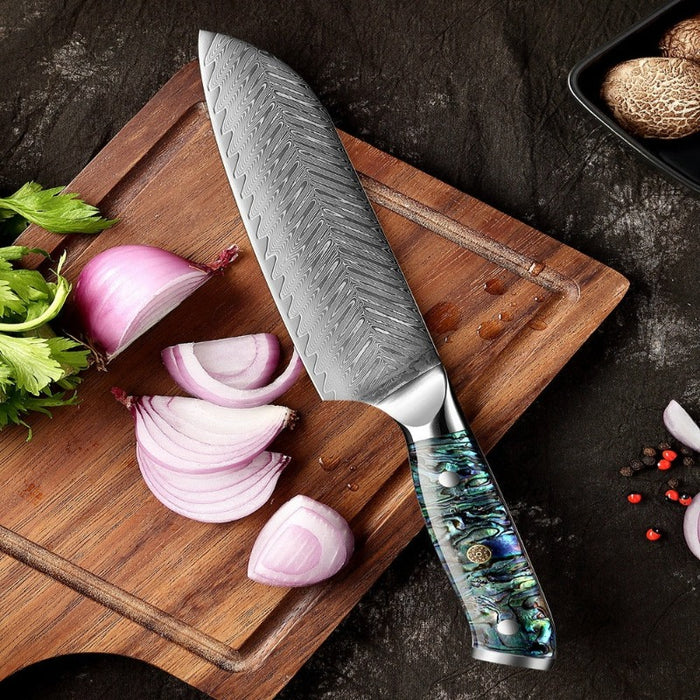 7 Inch Japanese Santoku Stainless Steel Knife