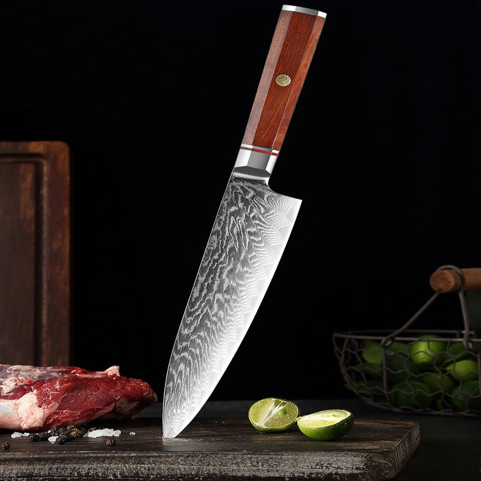 Japanese Style Damascus Steel Chef Knife