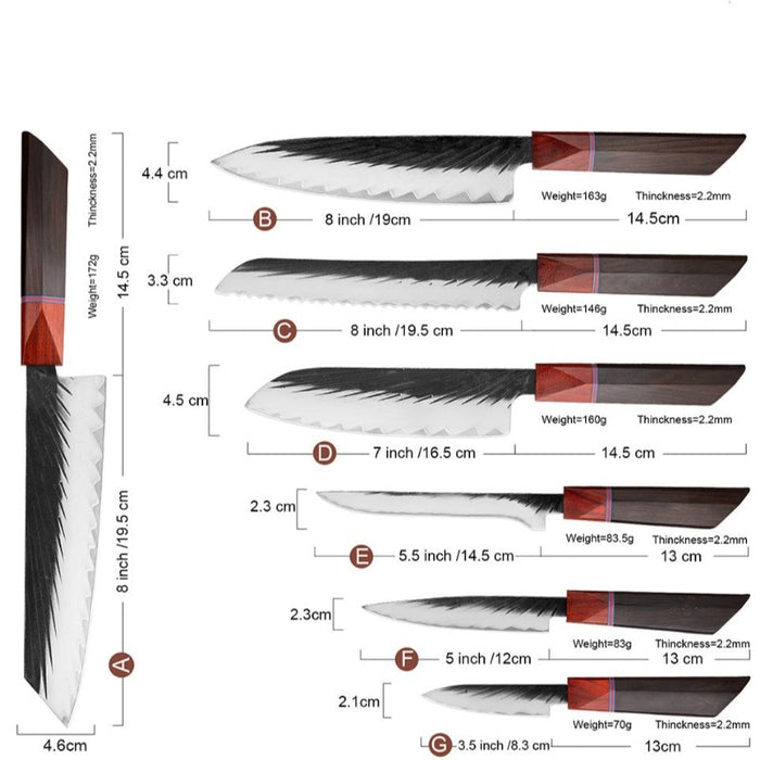 The Three Layer Knife Sets with a Sharp Edge