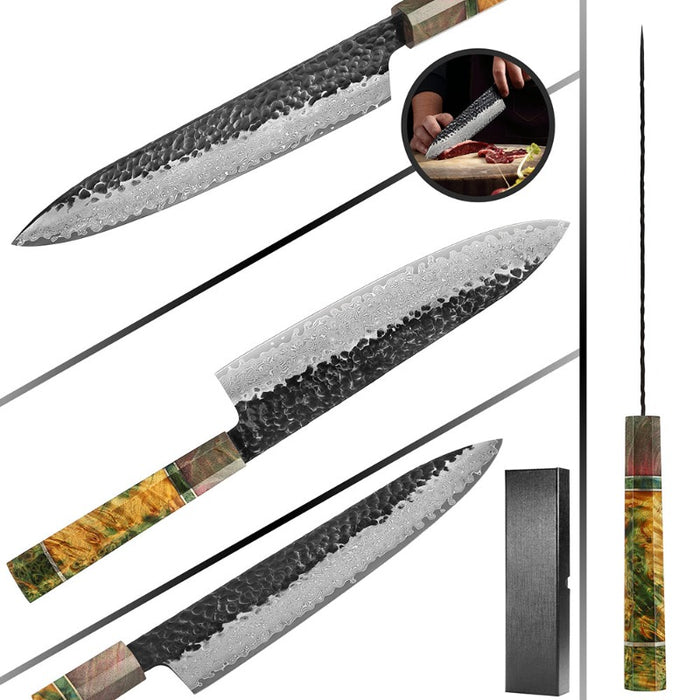 The Forged Damascus Steel Knife Set