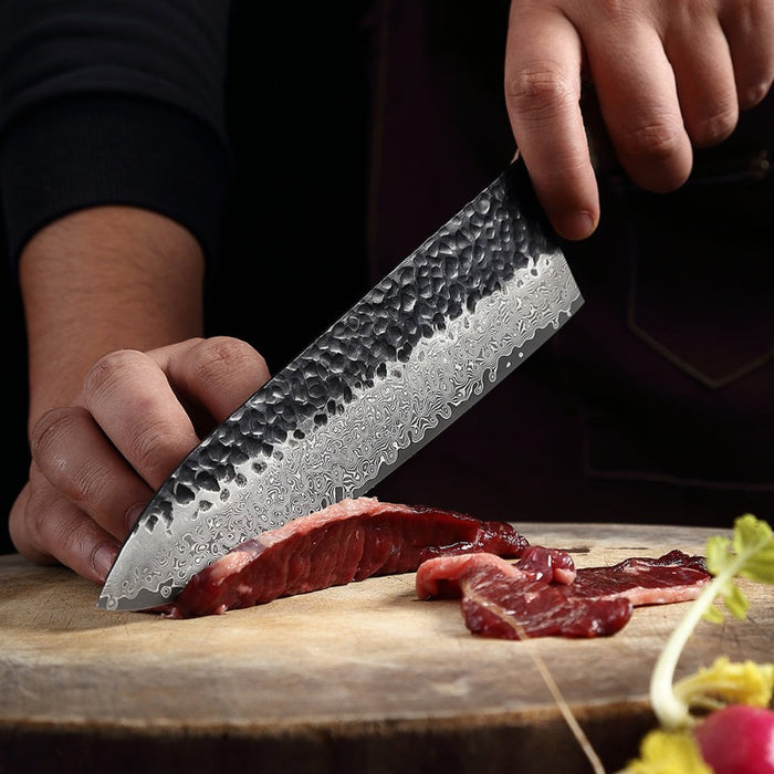 The Forged Damascus Steel Knife Set