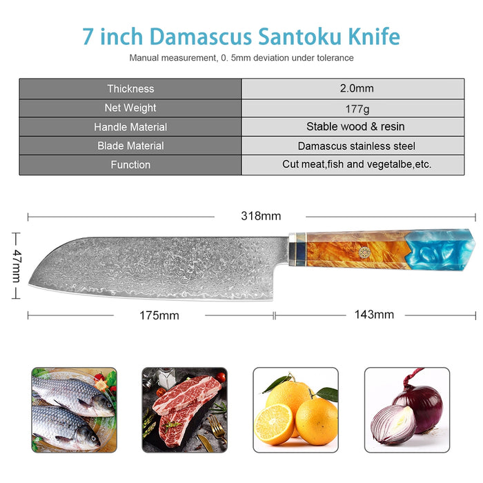 7 Inch Professional Japanese Santoku Knife